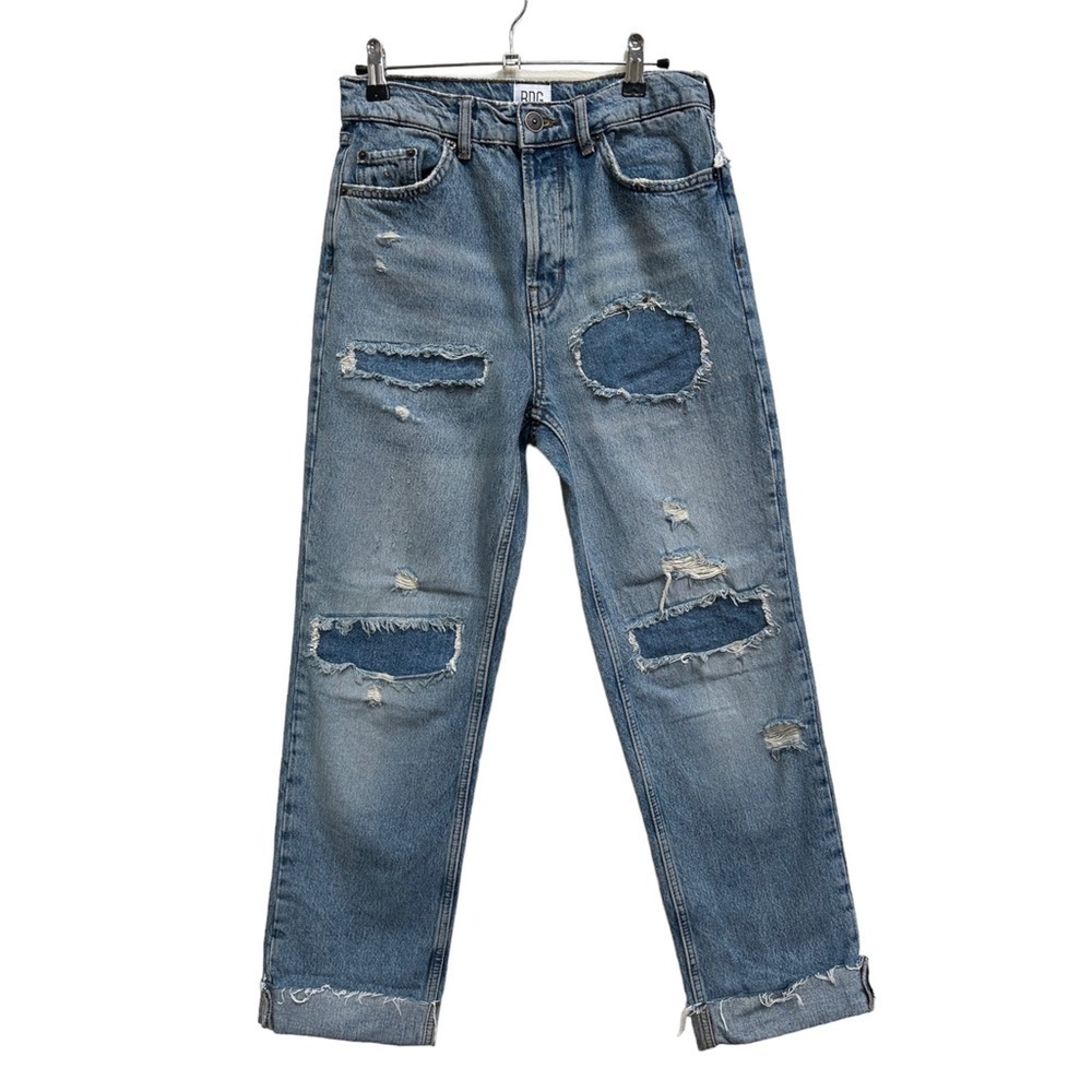BDG Pax Distressed Patch Button Fly Urban Outfitters Jeans, Size 28